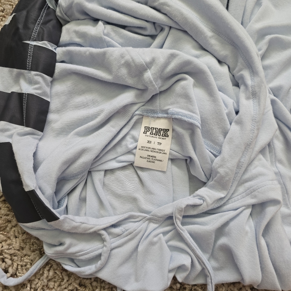 Women's Pink Light Blue Lightweight Very Soft Hoodie - xs - Picture 4 of 8